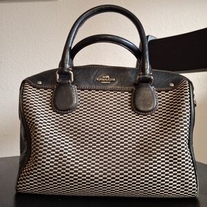 Small Black and Tan Coach bag